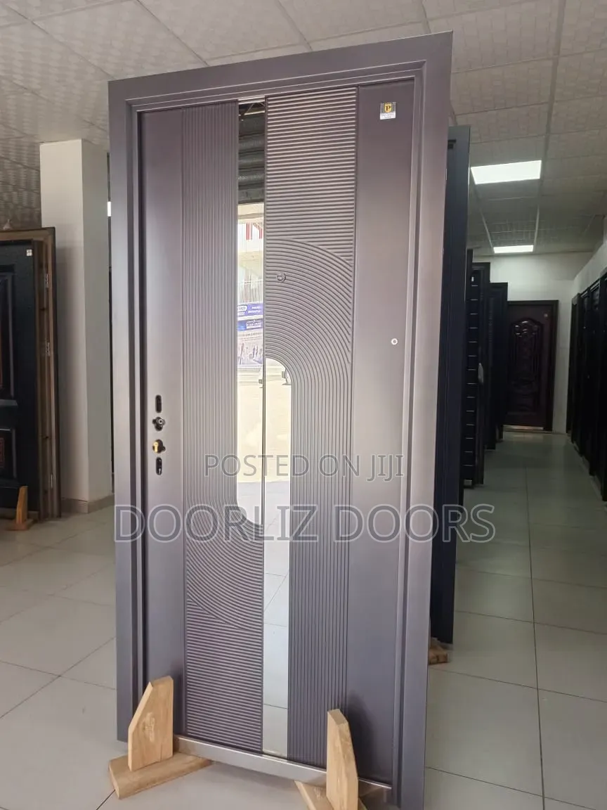 Single Gray Security Door With Keys,Frames and Handles