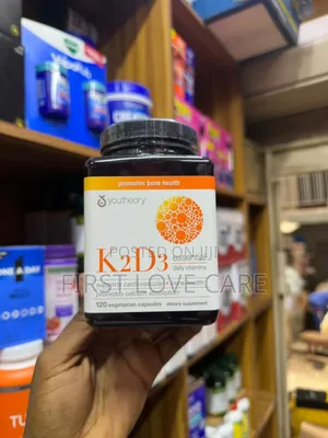 Youtheory K2d3 Vitamin 120 Vegetarian Capsules Cardiovascular Bone Imm