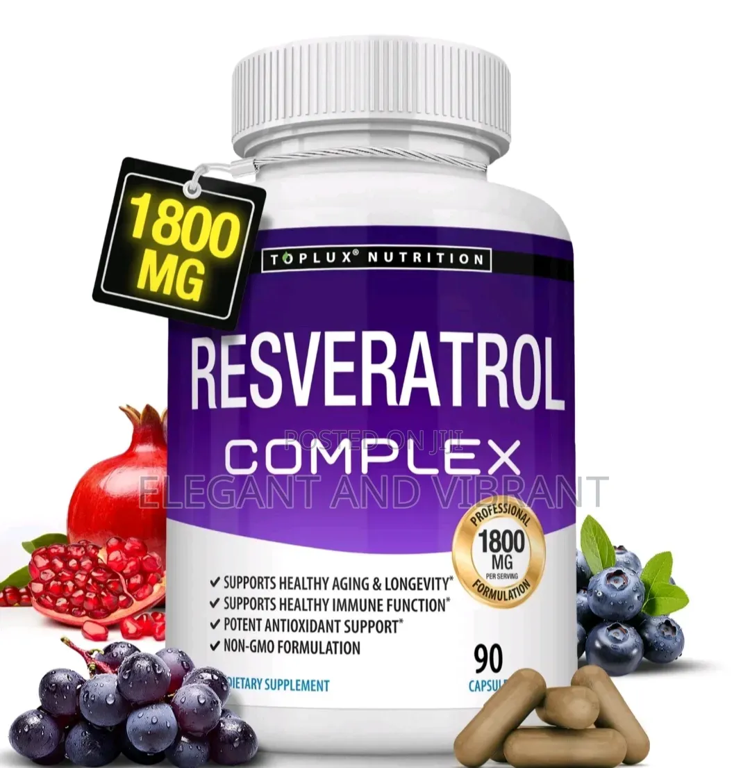 Resveratrol Supplement 1800 Mg Antioxidant Complex - Natural Pills