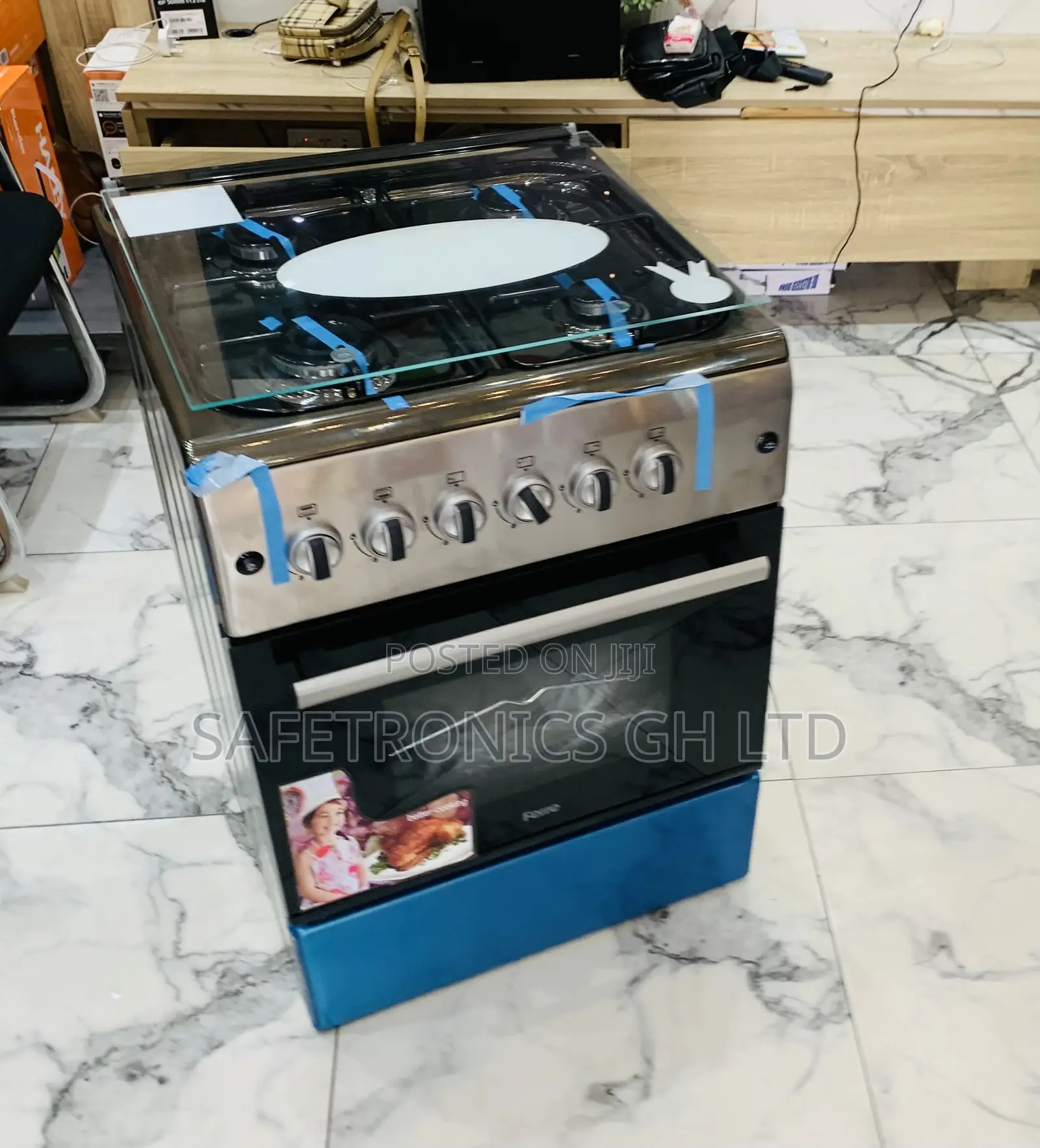 Just Order Ferre 60x60 4 Burner Gas Cooker, Auto Ignition