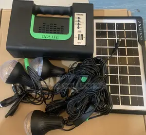 Solar Light And Panel With Three Bulbs