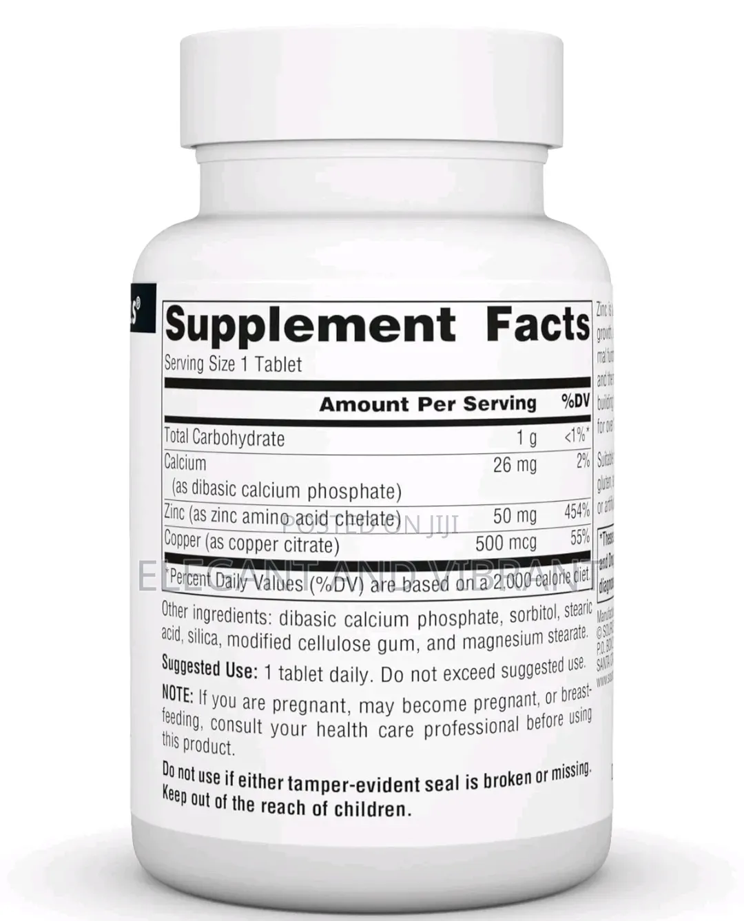 Zinc Amino Acid Chelate - 50mg - 100 Tablets