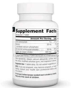 Zinc Amino Acid Chelate - 50mg - 100 Tablets