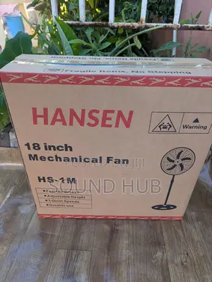 Hansen 18 Inch 3-Speed Low Noise Standing Fan - Black