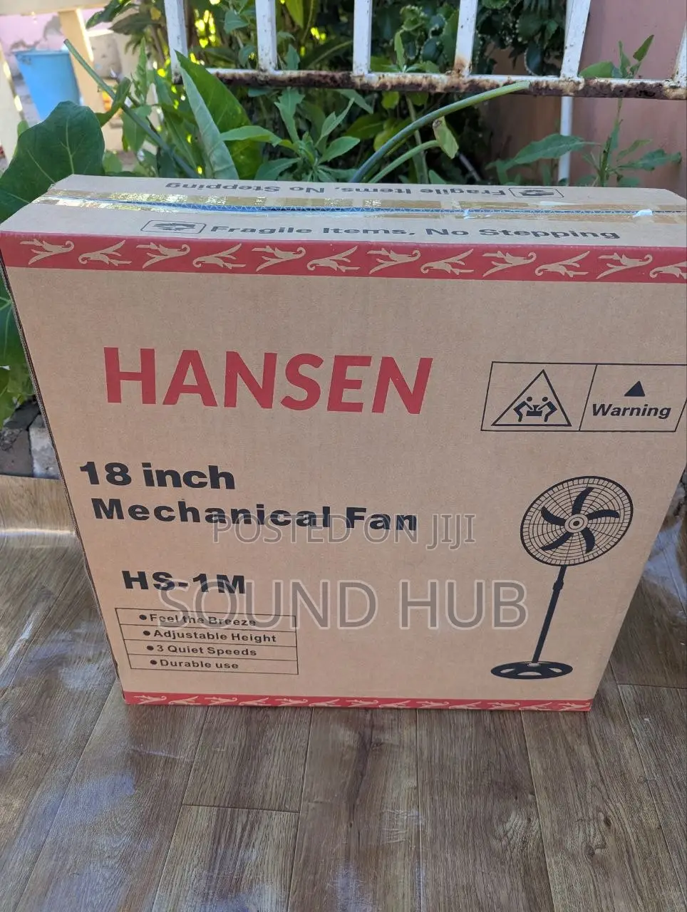 Hansen 18 Inch 3-Speed Low Noise Standing Fan - Black