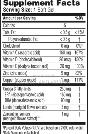 Eye Vitamin Mineral Sup 90 Capsule With Lutein,Zeaxanthin Omega-3