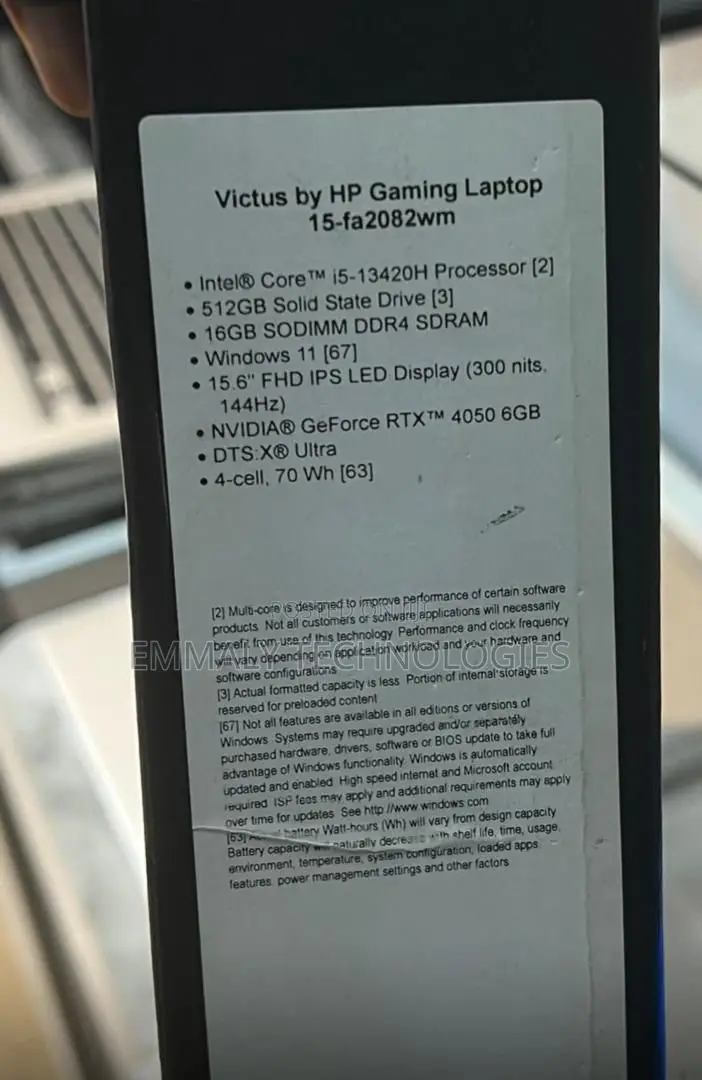 New Laptop HP Victus 15 16GB Intel Core i5 SSD 512GB