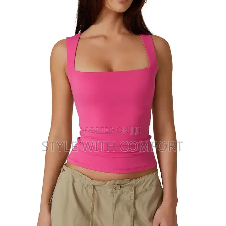 Square Neck Ladies Top. Double Layered. Extra Large.