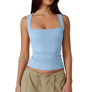 Square Neck Ladies Top. Double Layered. Extra Large.