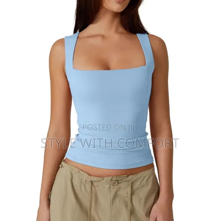 Square Neck Ladies Top. Double Layered. Extra Large.