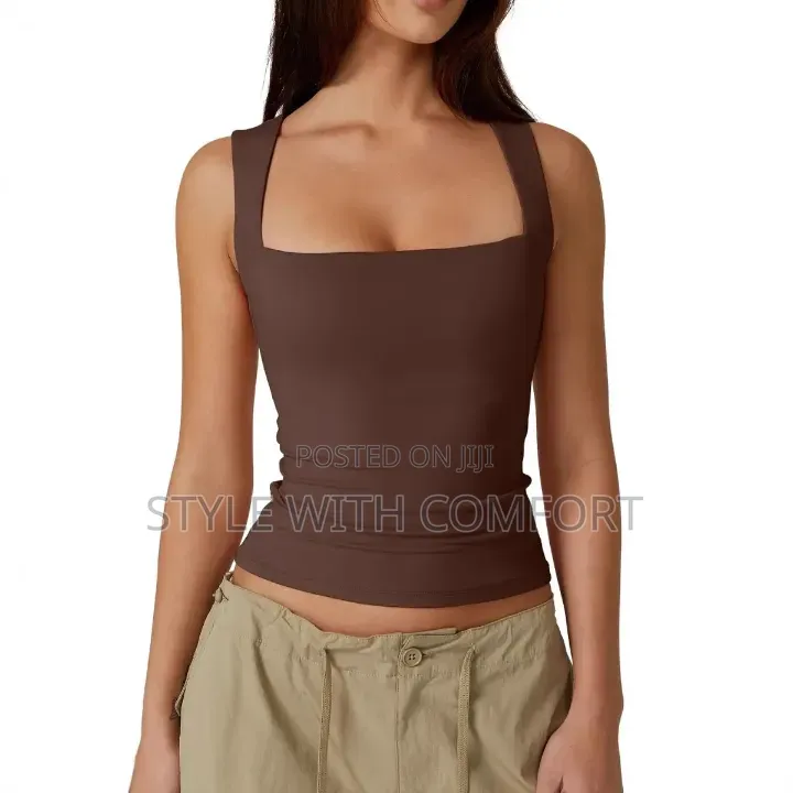 Square Neck Ladies Top. Double Layered. Extra Large.