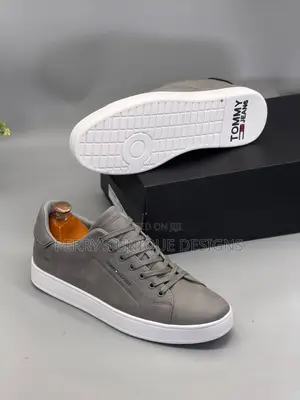 Tommy Hilfiger Urban Grey Leather Sneakers