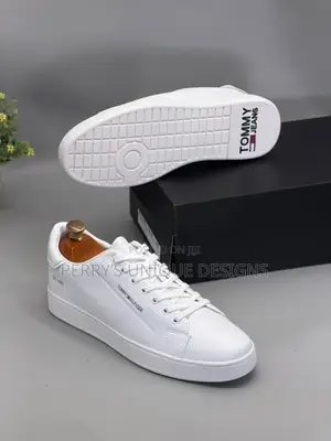 Tommy Hilfiger Pure White Leather Sneakers