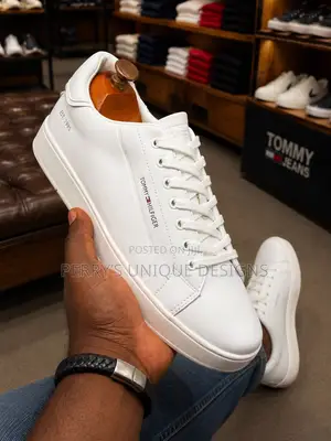 Tommy Hilfiger Pure White Leather Sneakers