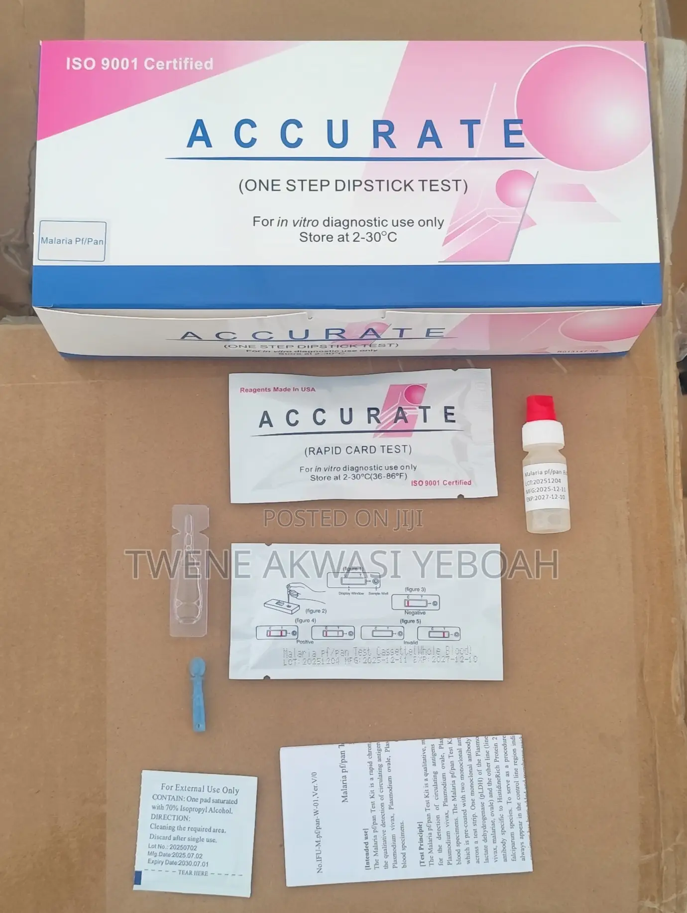 Accurate Malaria Pf/Pan Rapid Test Kits – Pack of 50 Tests