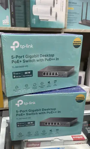 To- Link Tl-Sg1005p-P 5-Port Gigabit Desktop Poe+ Switch With Poe++ In
