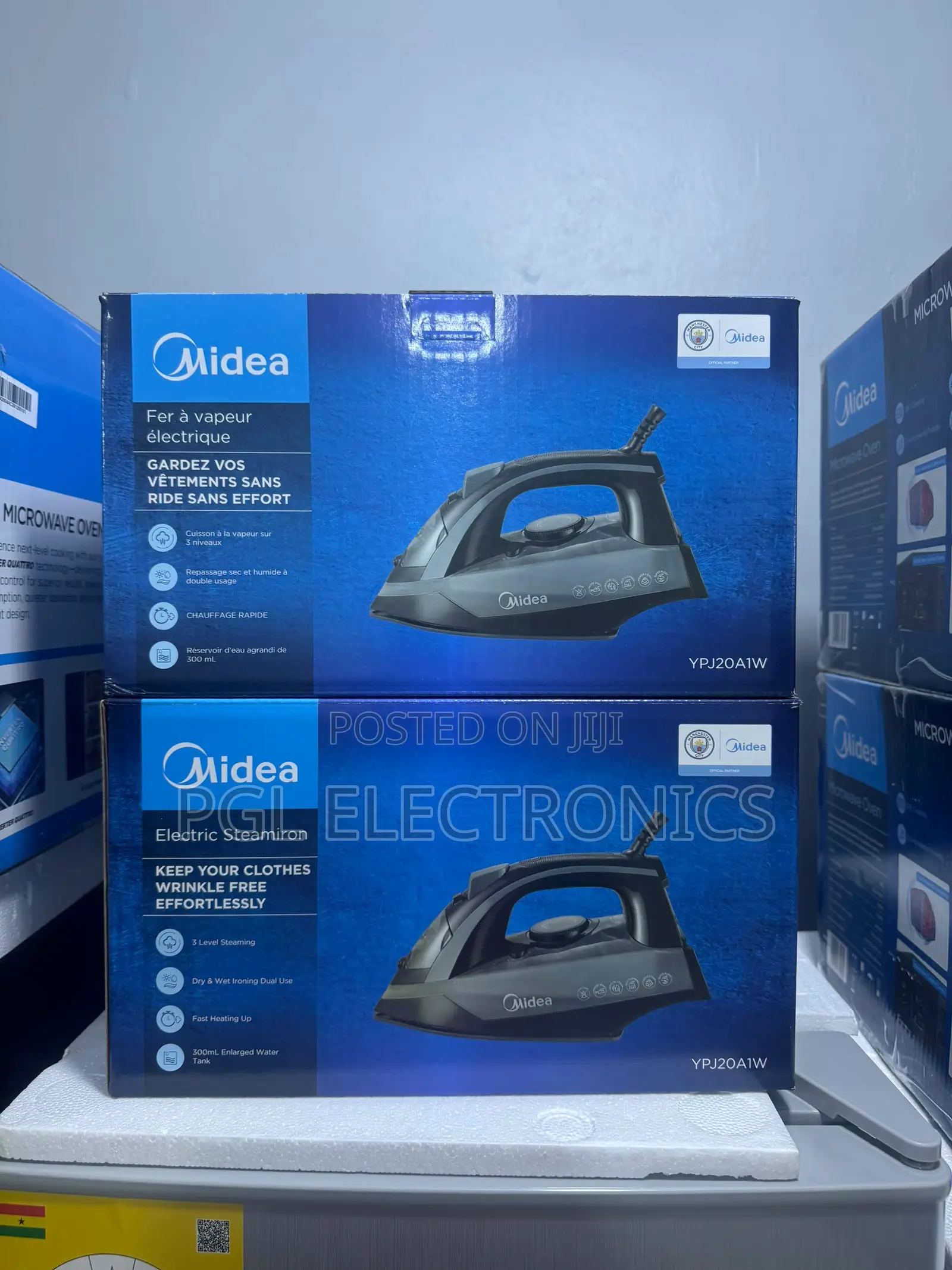 Midea 3 Level Steaming 2400w Dry Wet Steam Iron, 300 Ml, Ypj20a1w