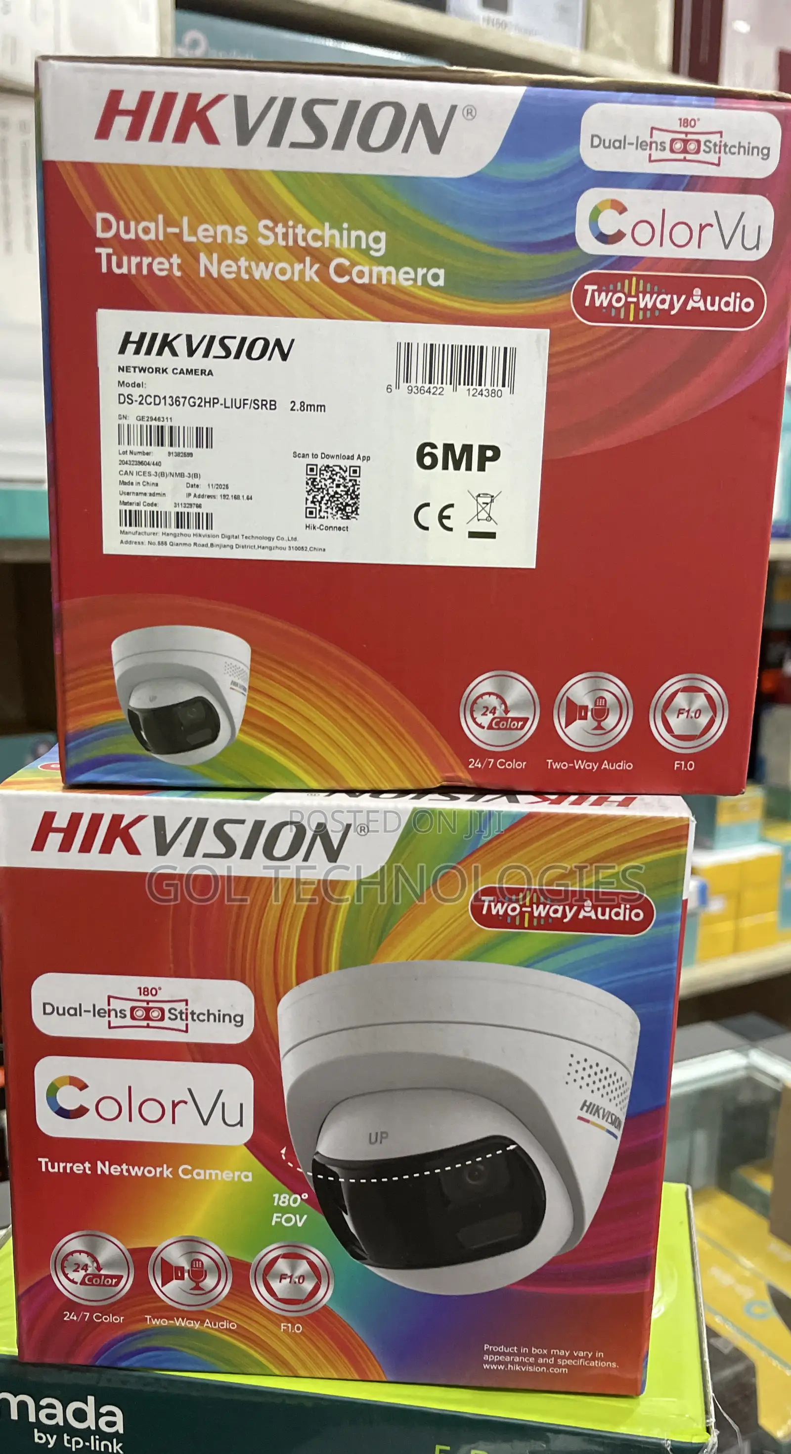 Hikvision Ds-2cd1367g2hp-Liuf/SRB Dual-Lens Stitching Turret Camera