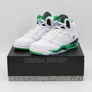 Original Air Jordan 5 Retro Lucky Green/White
