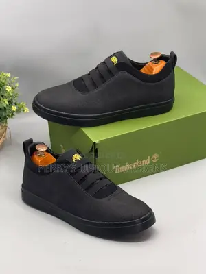 Timberland Premium Black Slip-on Leather Shoe