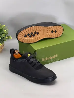 Timberland Premium Black Slip-on Leather Shoe