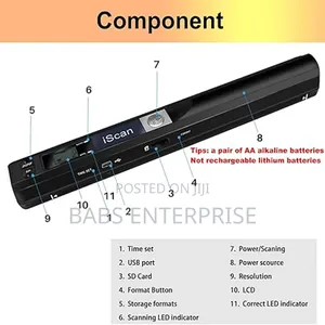 Autens Portable Handheld Scanner Included 16g Sd Card-Wand Scanner A4