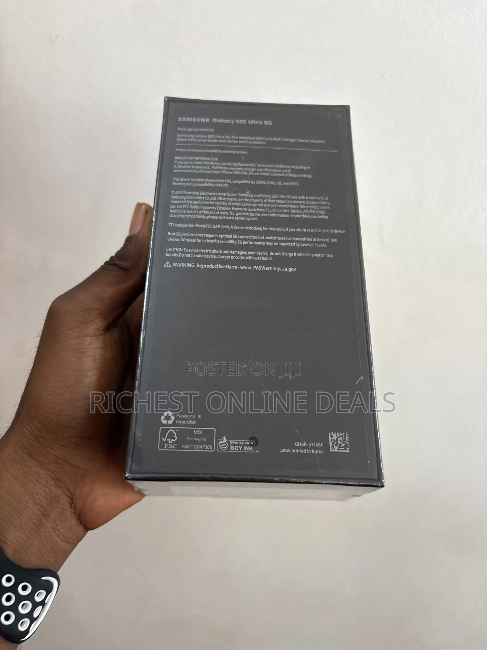 New Samsung Galaxy S20 Ultra 5G 128 GB Black