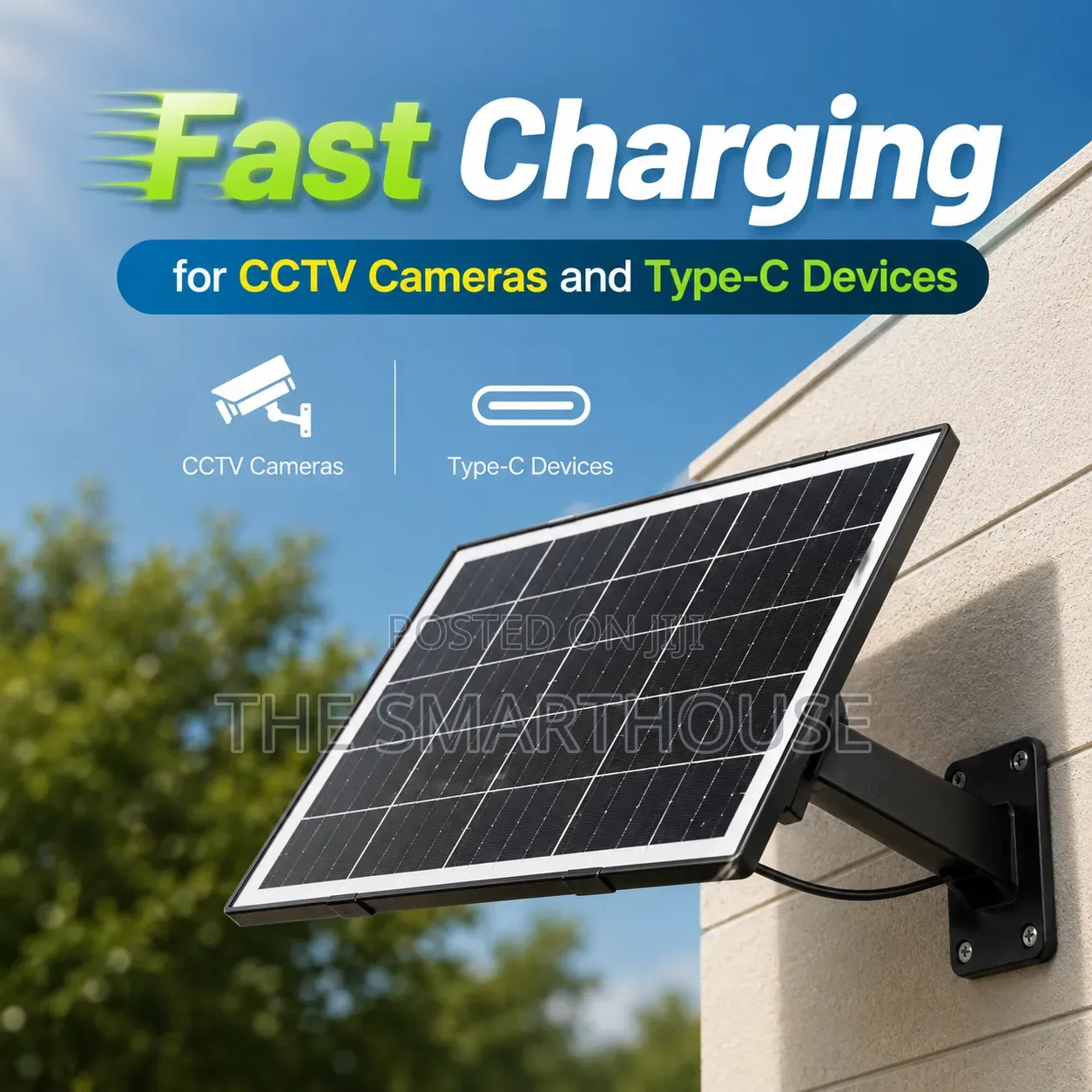 Solar Panel for CCTV Cameras (Fast Charging)
