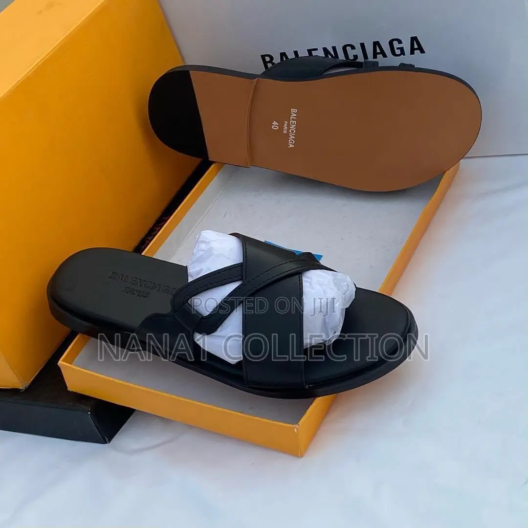 Men’S Balenciaga Cross Slippers