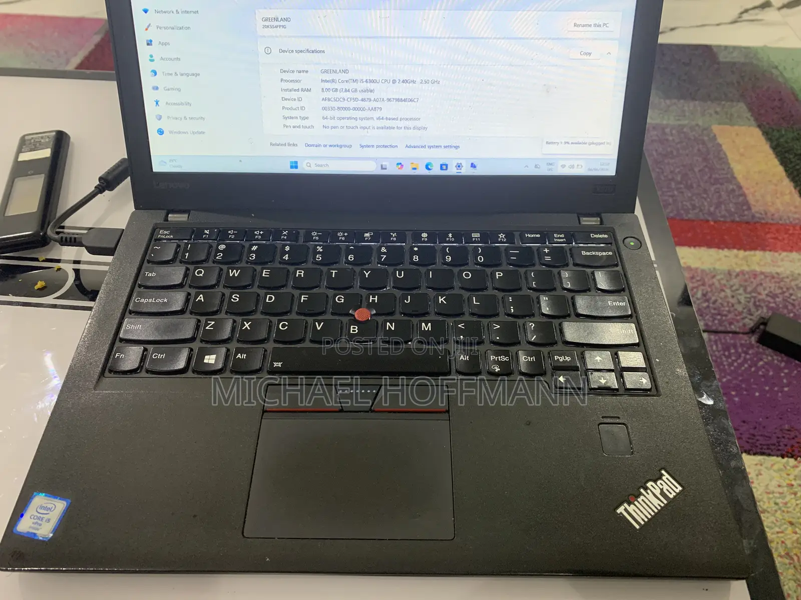 Laptop Lenovo ThinkPad X270 8GB Intel Core i5 SSD 256GB