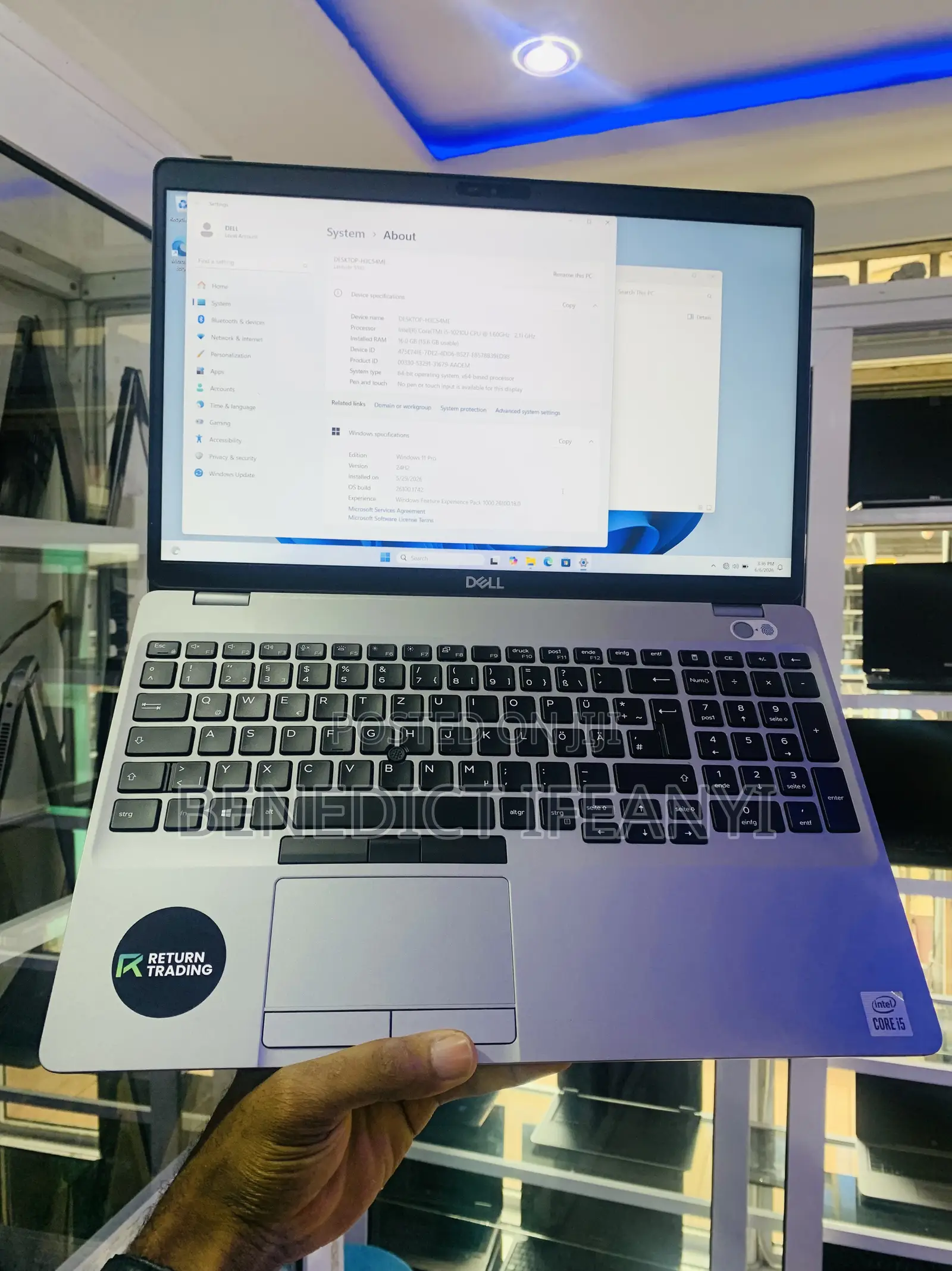 Laptop Dell Latitude 5510 16GB Intel Core i5 SSD 256GB