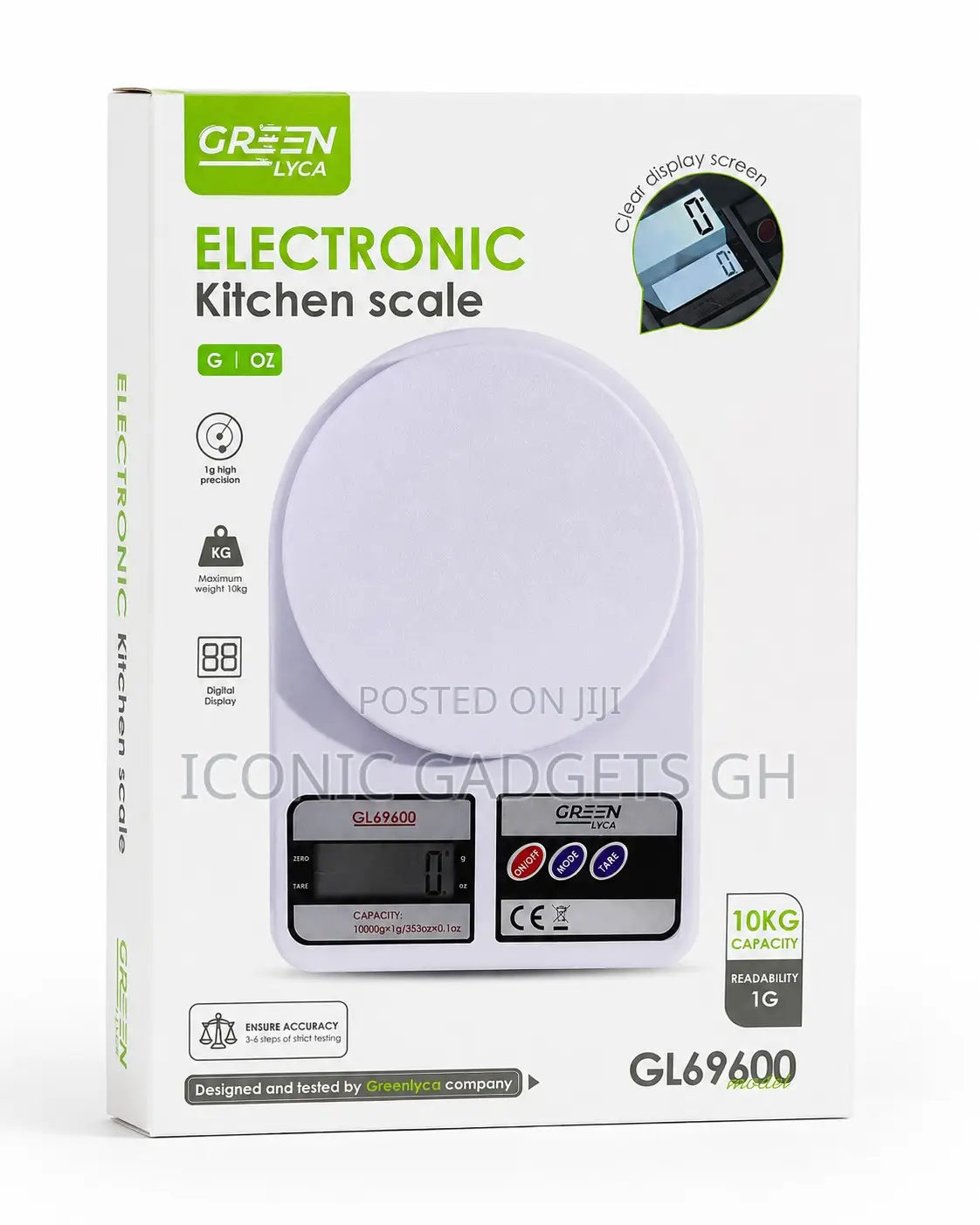 Digital Kitchen Scale 10kg Capacity