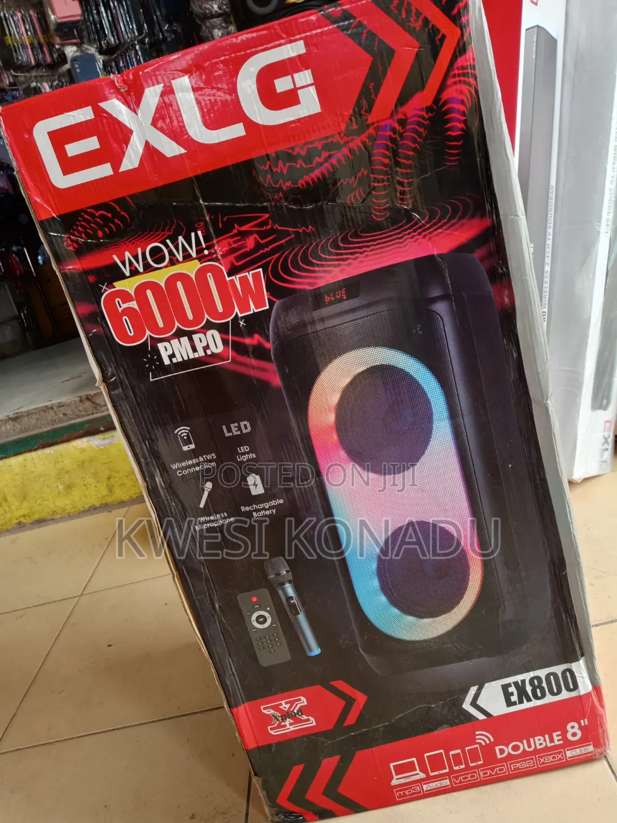 Exlg Ex800 Digital 6000 Watts Party Speaker
