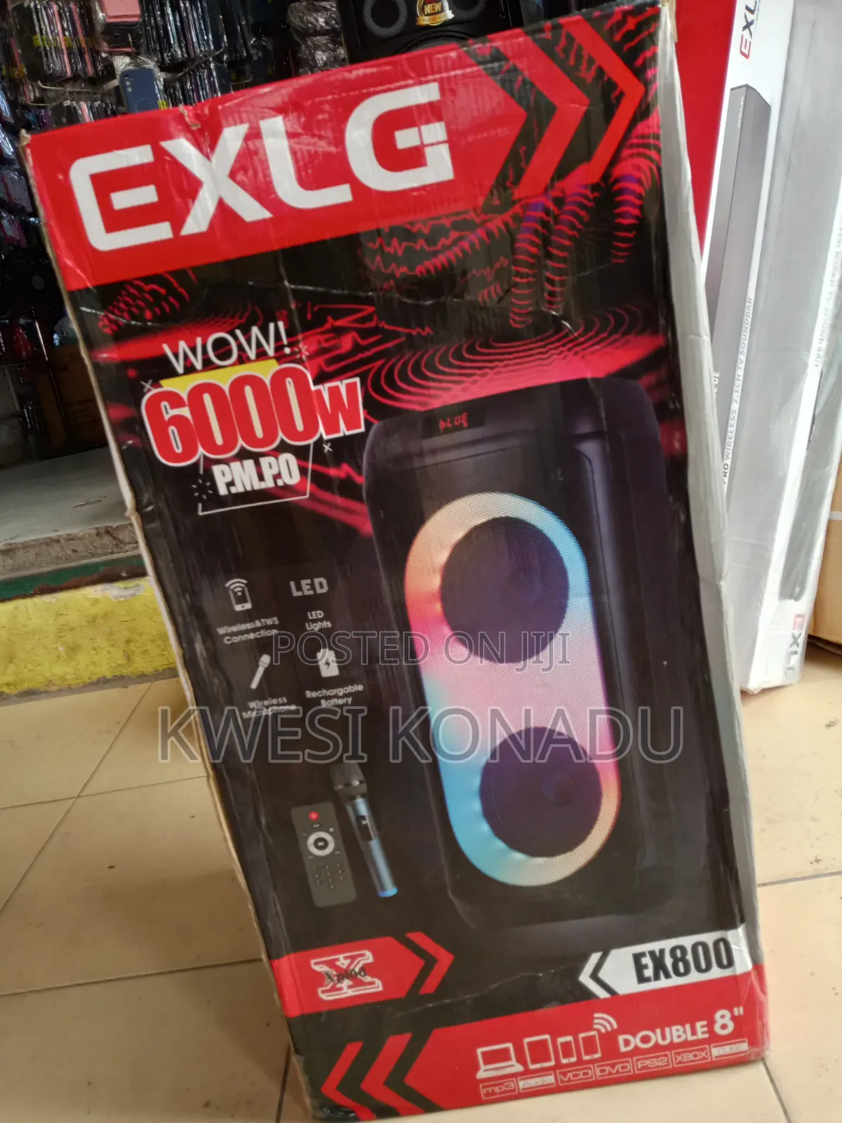 Exlg Ex800 Digital 6000 Watts Party Speaker