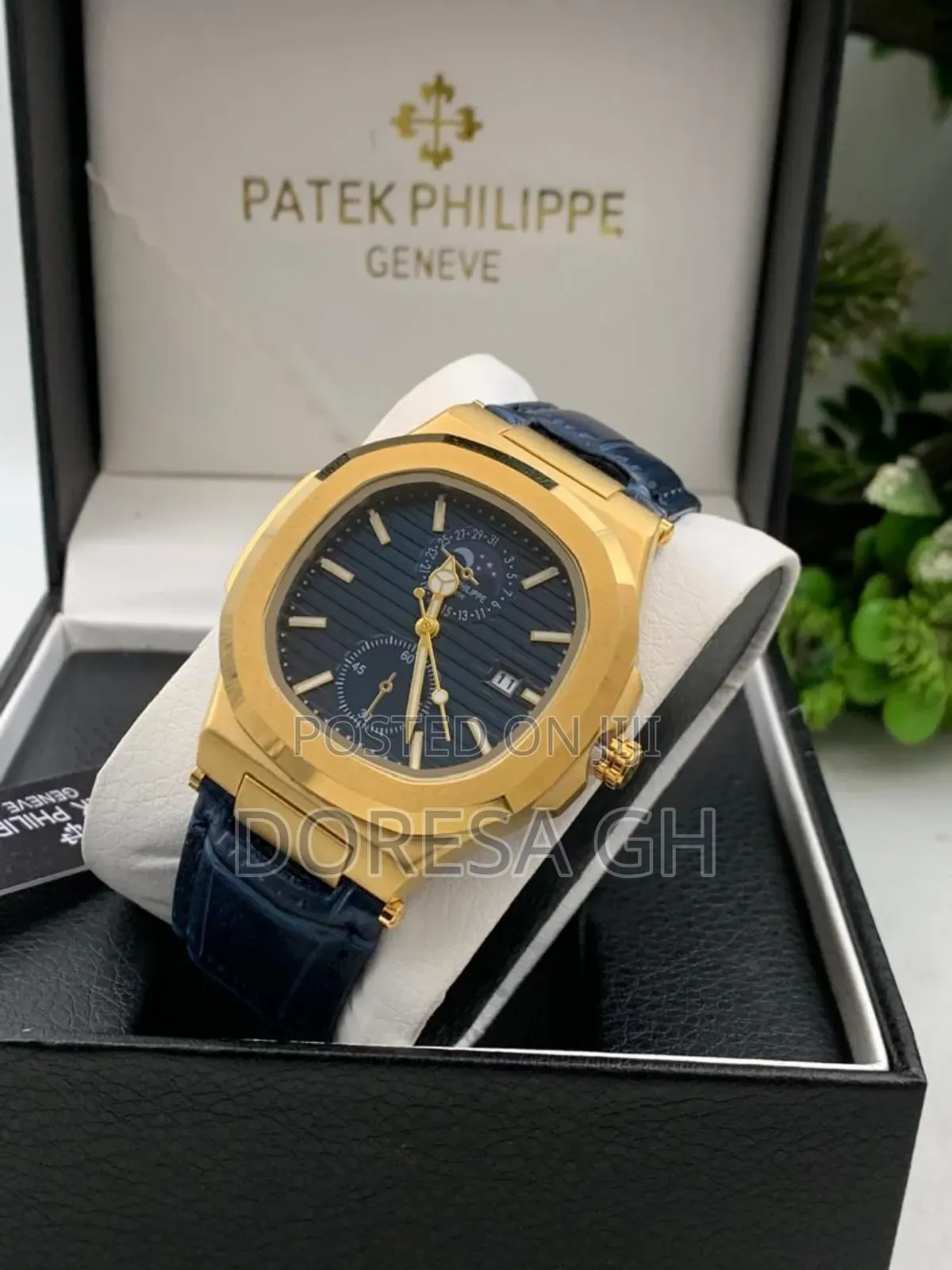 Patek Leather Watch for Men – Classic Everyday Wristwatch