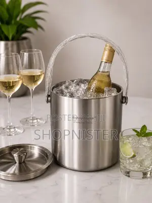 1.6l Double Wall Stainless Steel Ice Bucket With Lid