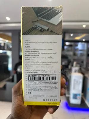 Usb C to HDTV Multifunction 8 Port Dongle Adapter
