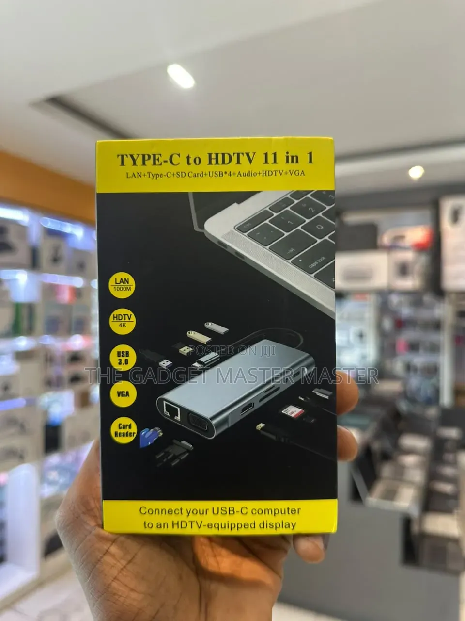 Type C to HDTV Multifunction 11 Port Dongle Adapter