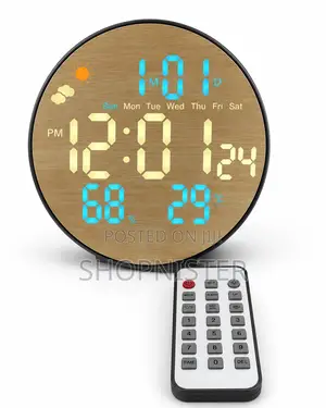 Led Digital Wall Clock With Remote Control