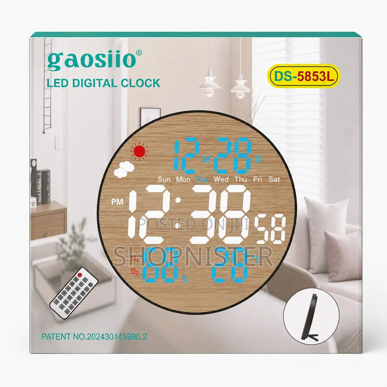 Led Digital Wall Clock With Remote Control