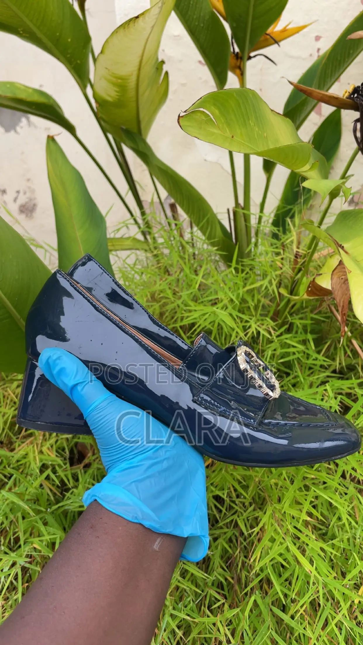 Swede Black Flat Shoe