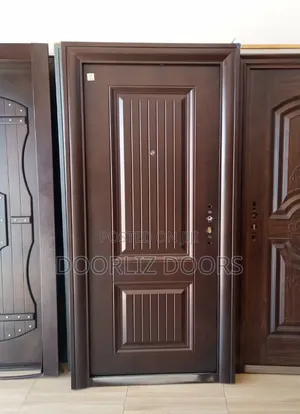 Single Dark Brown Security Door With Keys,Frames and Handles