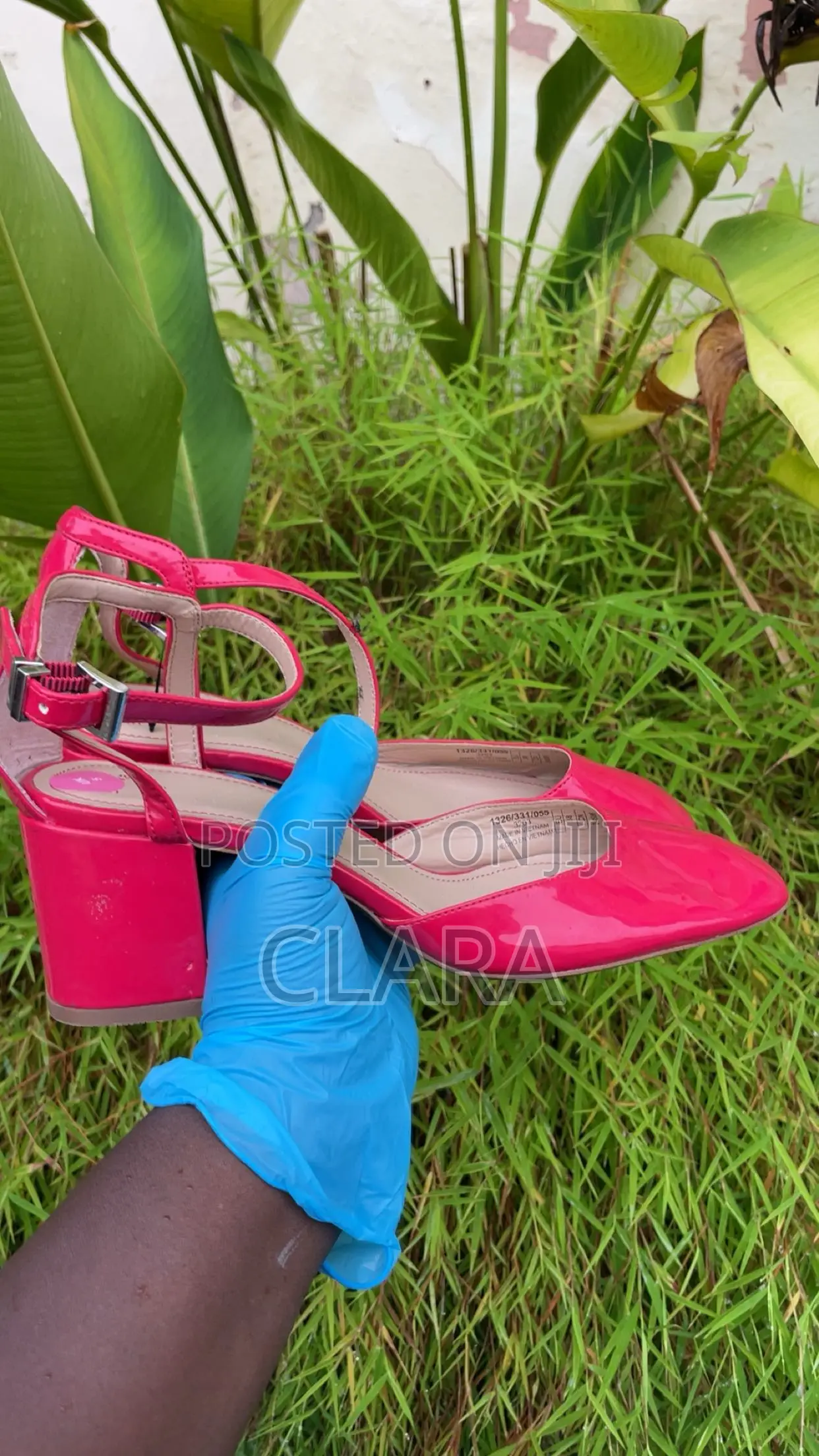 Pink Wedge Block Shoe