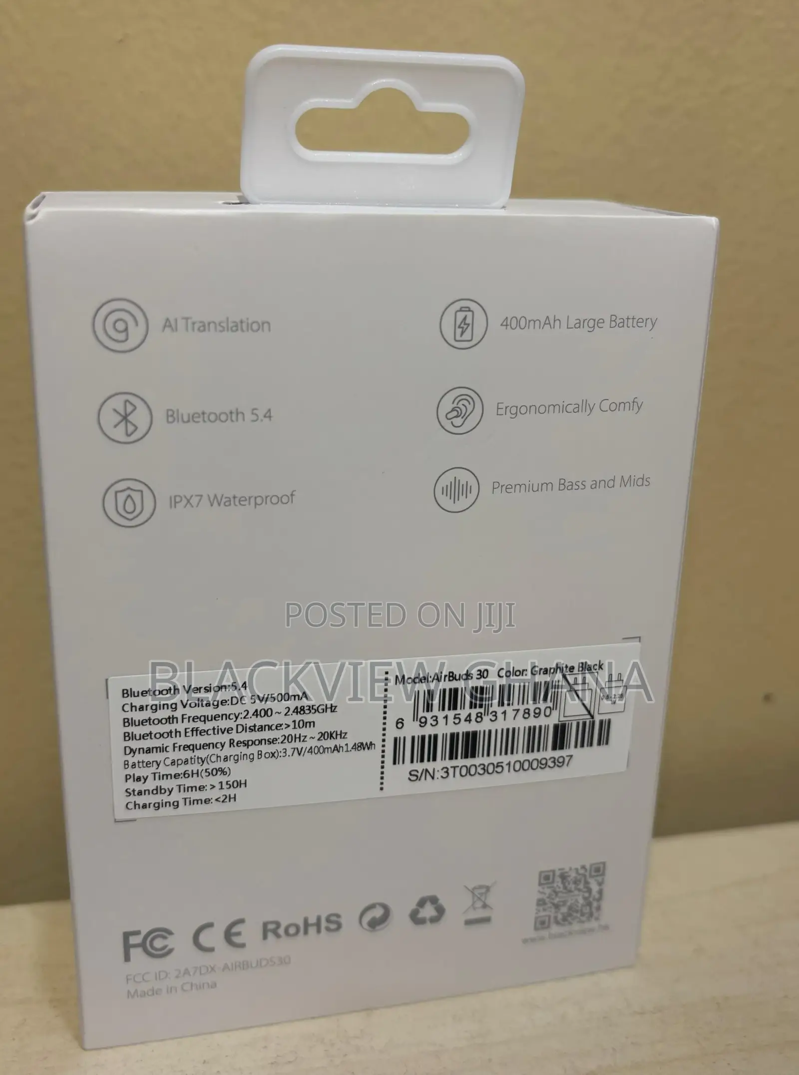Blackview Airbuds 30 Waterproof Ai Translator Battery Touch Control
