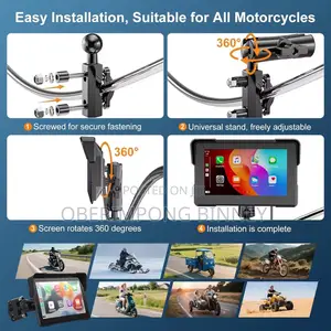 7 Inches Motorcycle Carplay and Navigation Display With Dual Cameras