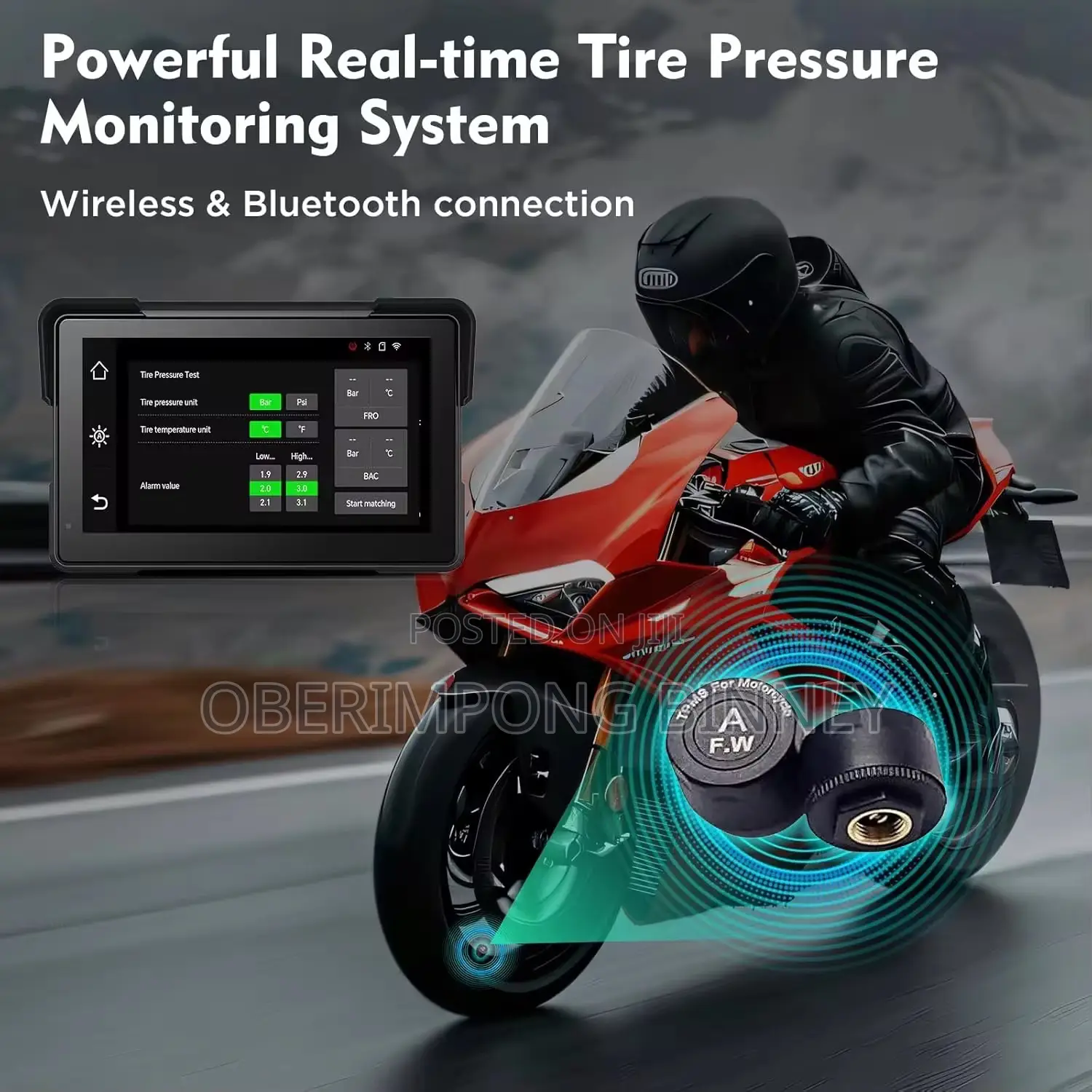 7 Inches Motorcycle Carplay and Navigation Display With Dual Cameras