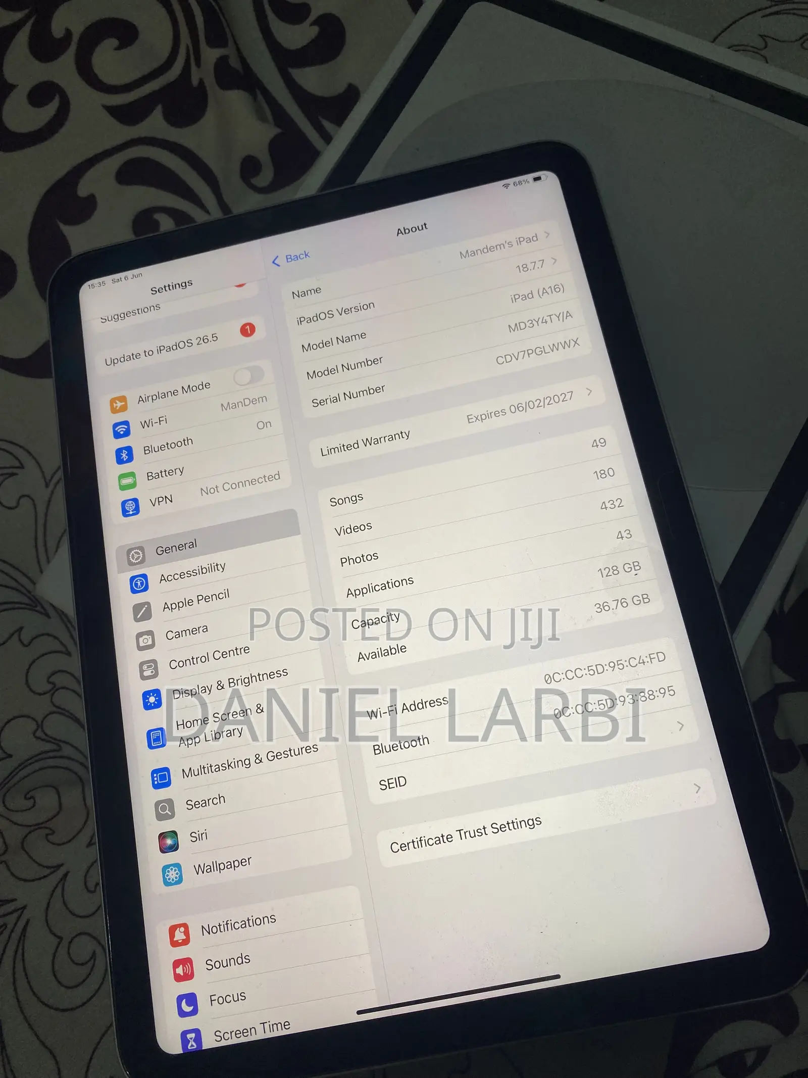Apple iPad (2025) 128 GB Gray