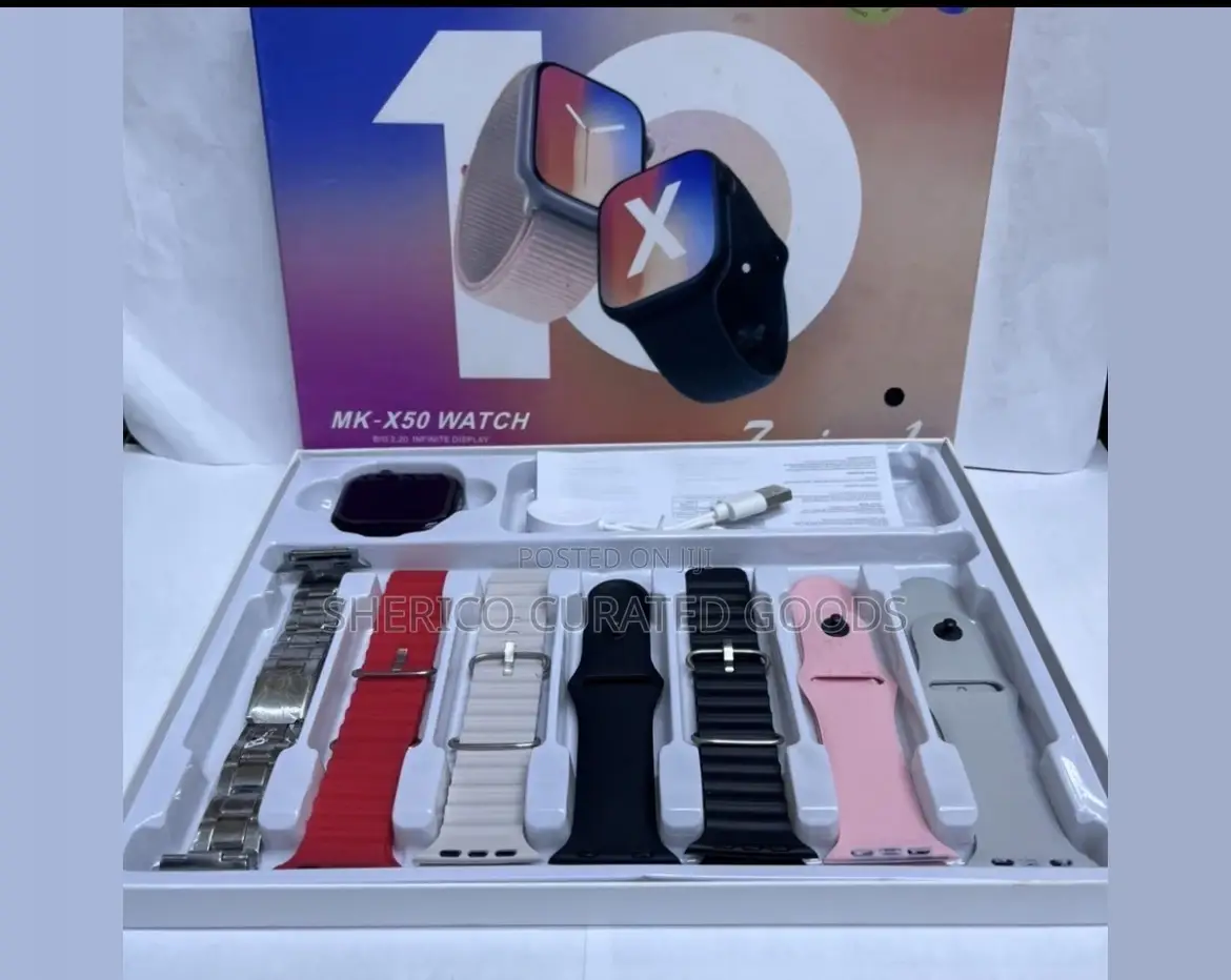 Mk-X50 Smart Watch Combo – Brand New With 7 Interchangeable Straps!