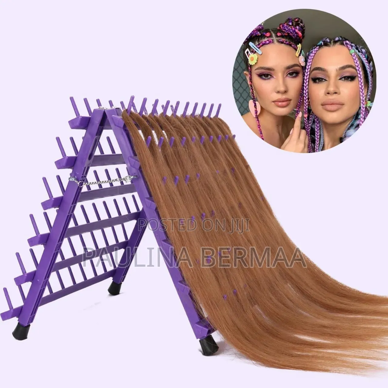 Professional Folding Braiding Hair Rack / Hair Extension Holder
