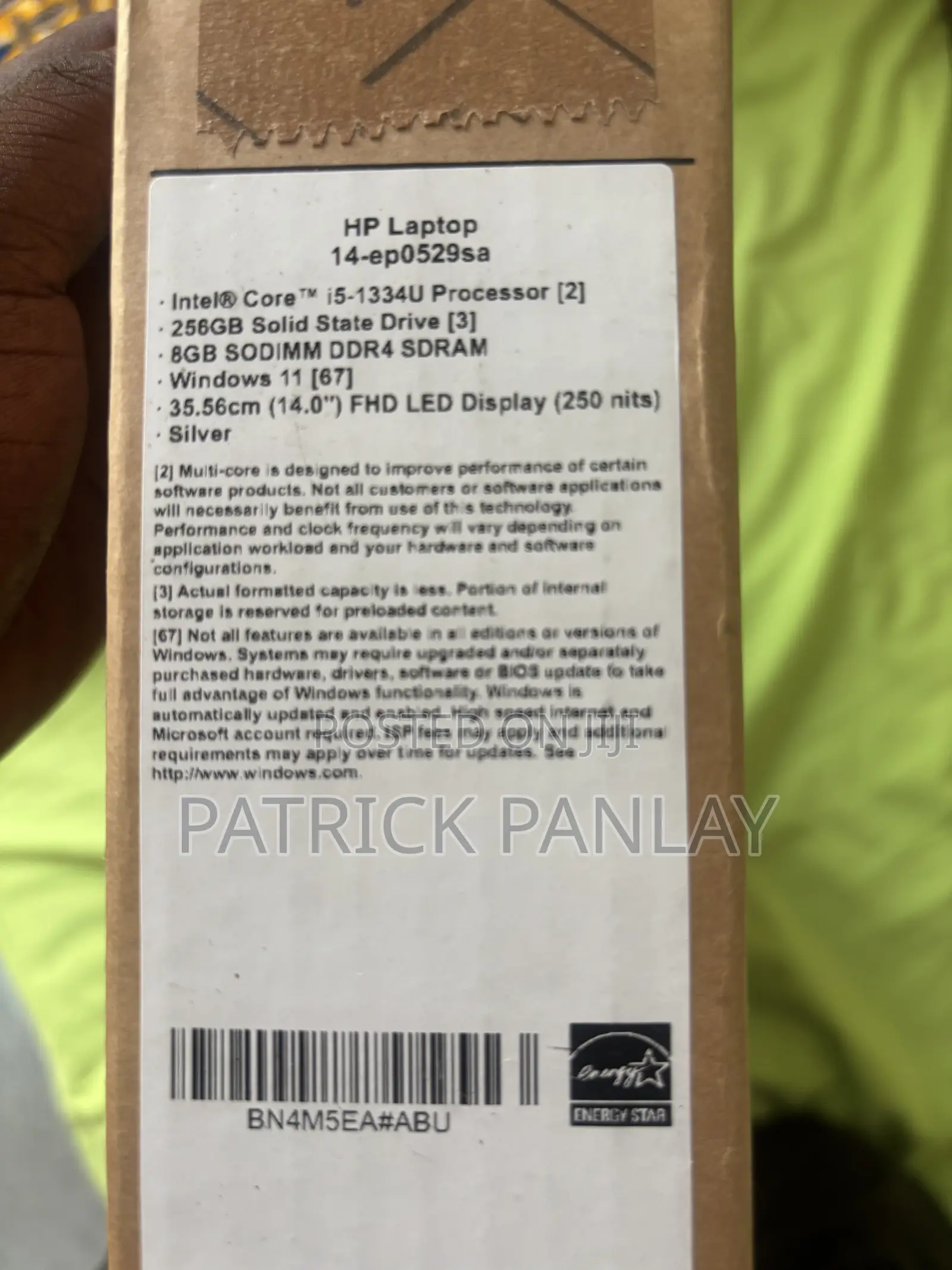 New Laptop HP 8GB Intel Core i5 SSHD (Hybrid) 256GB